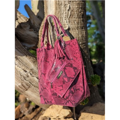 Ab. Zapatos 3106-8 magenta+PELLE - Shopper PITON FUXIA АКЦИЯ