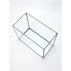 Аквариум «Прямоугольный» с крышкой, 30 литров, 40×23×32/37 см, чёрный