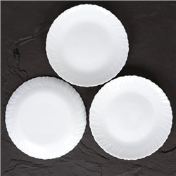 Тарелка плоская 190 мм десертная Классика белая  LHP-75 (WHITE)O30075CE (уп72) 735091