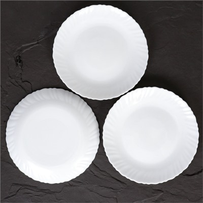 Тарелка плоская 190 мм десертная Классика белая  LHP-75 (WHITE)O30075CE (уп72) 735091
