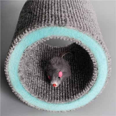Игрушка-когтеточка "Кошки-мышки", ковролин, 16×9 см, микс цветов