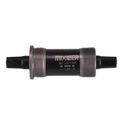 Каретка под квадрат картриджная, MIXIEER BB MX-A203 68x124, пром,подшипники, чёрная, в индивидуальной коробке. /уп 50/