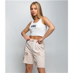 Шорты #КТ1291, светло-бежевый