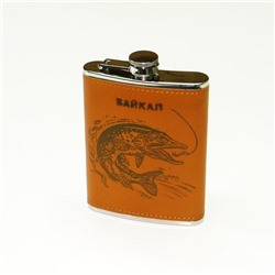 Фляжка Байкал Щука металл 8oz 10*14 см в/к