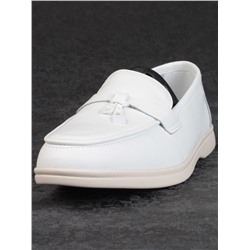 03-B416-1 WHITE Лоферы женские (натуральная кожа)