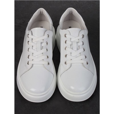 05-PDD215-2 WHITE Кроссовки женские (натуральная кожа)
