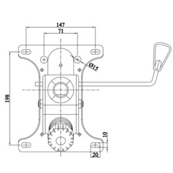 Механизм качания 147х198/2.50 / MECH802 /уп 10/