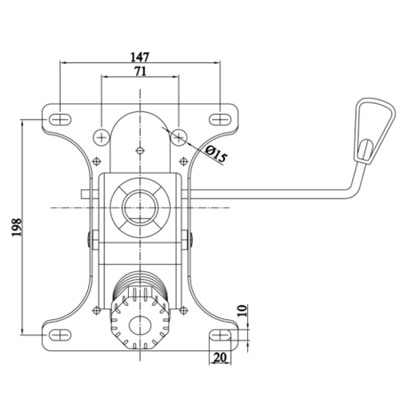 Механизм качания 147х198/2.50 / MECH802 /уп 10/