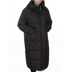 8891 BLACK Пальто зимнее женское (200 гр. холлофайбер)