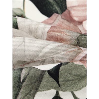 Набор салфеток с декоративными кольцами «Этель. Пионы» 40×40 см - 4 шт., 100% хлопок, саржа