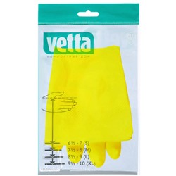 VETTA Перчатки резиновые желтые S