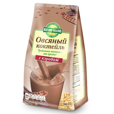 Овсяный коктейль от «Nature Grains» с кэробом, 300гр