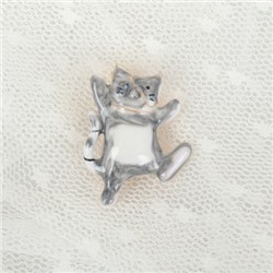 Брошь Кот серый / 3320 /уп 24/эмаль