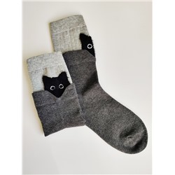 Носки р.35-40 "Cats" Серые