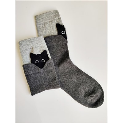 Носки р.35-40 "Cats" Серые