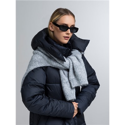 Пуховик женский темно-синий