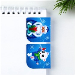 Подарочный набор новогодний, блокнот, наклейки 2 листа, магнитные закладки 2 шт. «Чудесный набор»