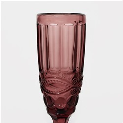 Бокалы для шампанского Magistro «Ла-Манш», 160 мл, 7×20 см, набор 2 шт., стекло, розовые