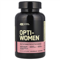 Optimum Nutrition, Opti-Women®, мультивитаминная добавка для активных женщин, 60 капсул