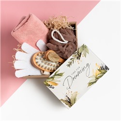 Подарочный набор «Этель» Dreaming: полотенце 30×60 см, повязка на голову, носки