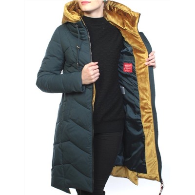 YRM10522 DK. GREEN Пальто зимнее на холлофайбере Obralite