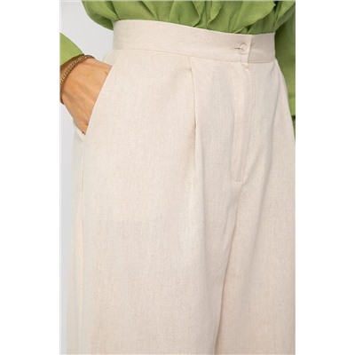 Брюки льняные Мэрлин (бежевые) Б15428-7М
