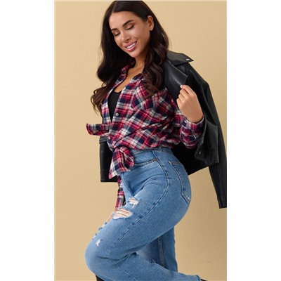 Рубашка д/р фланель F422-046 red