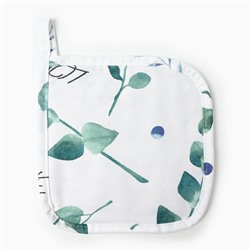 Прихватка «Доляна. Эвкалипт», 19×19 см, 100% хлопок, саржа 190 г/м²