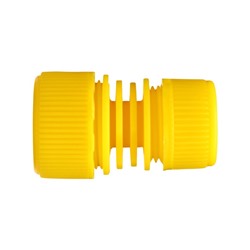 Муфта переходная, для шлангов 1/2" (12 мм) – 3/4" (19 мм), цанговое соединение, ABS-пластик, жёлтая, Greengo
