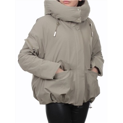H24-816 GRAY BEIGE Куртка зимняя женская (150 гр. холлофайбер)