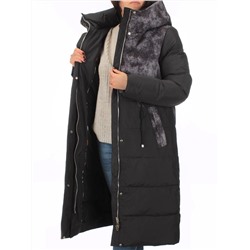 THD-608YC BLACK Пальто зимнее женское (био-пух)