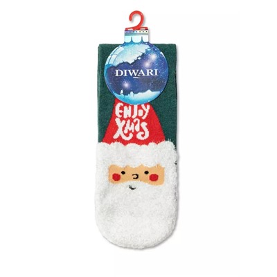 DIWARI NEW YEAR Новогодние носки с пушистой нитью «Enjoy Xmas»