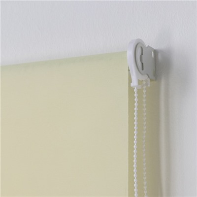 Штора рулонная «Механика», 90×180 см (с учётом креплений 3.5 см), бежевая