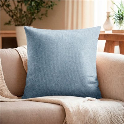 Наволочка декоративная «Этель» Glare, 45×45 см, голубая