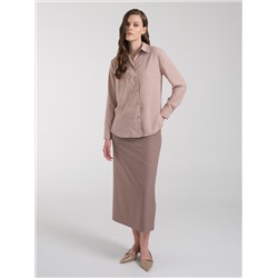 Блузка бежевая с двубортной застёжкой