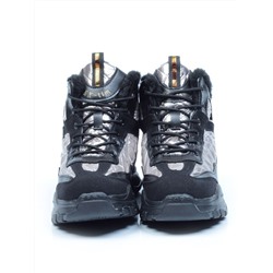 04-8524-3 BLACK Ботинки женские зимние (искусственные материалы)