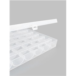 Органайзер для ниток, на 36 шпулек, 14.5×12×2.5 см, прозрачный