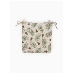 Подушка на стул новогодняя «Этель» Christmas tree, 42×42 см, бежевая