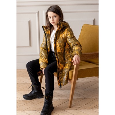 2117 Пальто на синтепоне Жёлтый/170