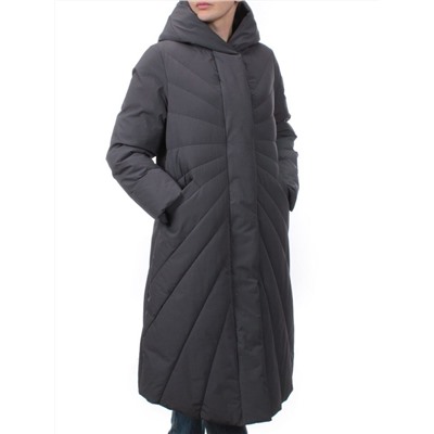 H265 DK.GRAY Пальто зимнее облегченное женское (150 гр. холлофайбер)