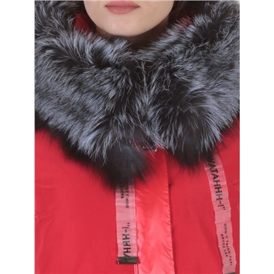 8179 RED Пальто женское с натуральным мехом Jarius
