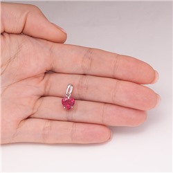 Серебряная подвеска с фианитом цвета корунд - 943
