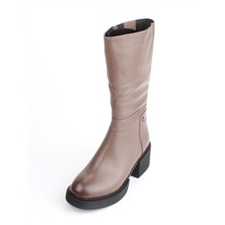 02-FI908-3M BROWN Сапоги зимние женские (натуральная кожа, натуральный мех)