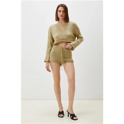 Костюм женский вязаный с шортами и топом Б Арт. 10174