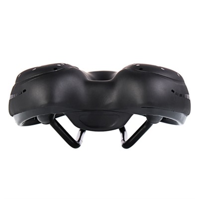 Седло велосипедное MTB гелевое COMIRON MIR M017 280X155, Технологии: DW, ED. GEL, Верх: PU с прессованым принтом, Цвет: Чёрный /уп 30/