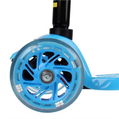 Самокат трехколесный от 3-х лет Yeenot Kids GT4108, до 50кг, вес 2.3кг, свет. колёса PU 120мм ABEC7, ярко-голубой, БК/уп10/ АКЦИЯ!