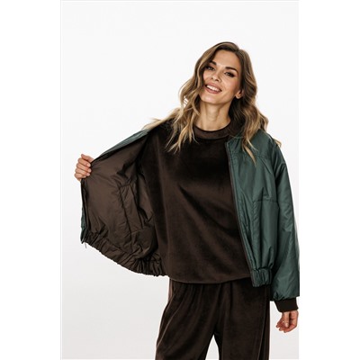 Куртка EOLA 3034 шоколад/т.изумруд