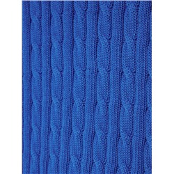 Джемпер из хлопка с косами, синий