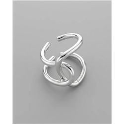 Кольцо с белым серебрением