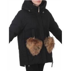 8809 BLACK Куртка зимняя женская (200 гр. холлофайбер)